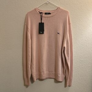 Rodd & Gunn Coral Pink Crewneck Knit Sweater - Large